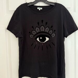 Kenzo Black T-Shirt with Eye Design